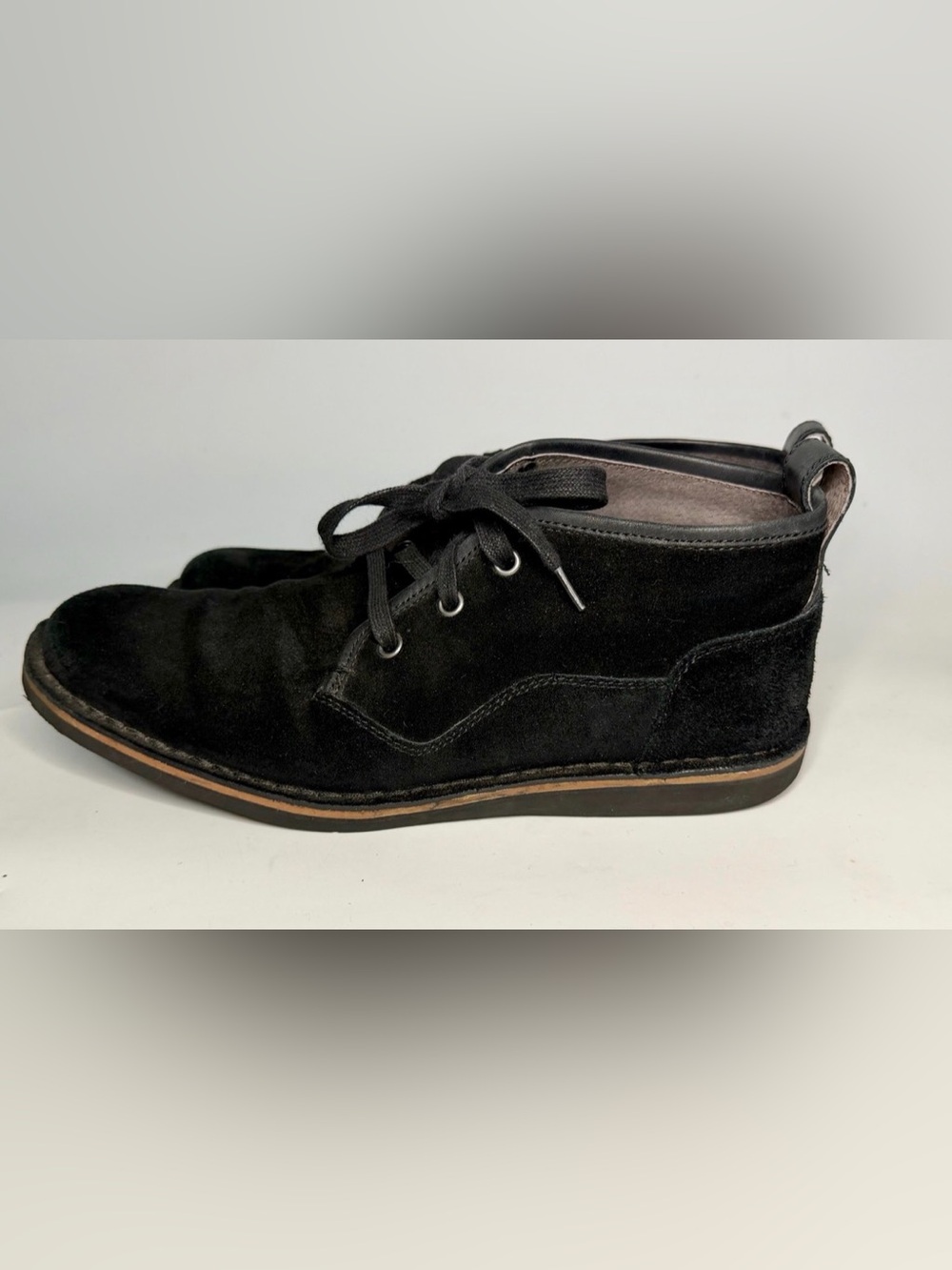 John Varvatos Star Chukka Boots Mens 9 Black Suede Hipster Preppy Urban MI USA - Picture 8 of 11